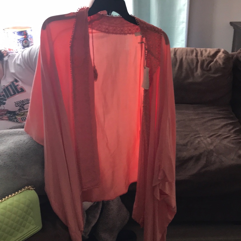 Pink cardigan